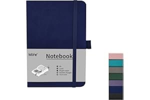 Mlife A6 Small Journal Notebook, Lined Pocket Notebook with Pen Holder, Hardback, 192 Pages, 3.9 inches * 5.5 inches - for Women and Men (Blue)