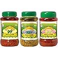 Pravin Pickles Combo of 3 Jar - Mango Pickle 500g, Lime Pickle 500g, Chilli Pickle 500g