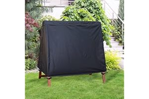 OCEANLEND Patio Swing Cover, A Frame Swing Cover, With Central Zipper, For Various Outdoor Furnitures, For Courtyard Or Patio, 3 Seater Waterproof oxford fabric Garden Anti-UV Swing Chair Cover, 211×124×168cm