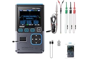 DEWIN Oszilloskop, 3 in 1 DSO-TC4 Oscilloscope Transistortester Signalgenerator 10 MHz Bandbreite 48 MSa/s Abtastrate