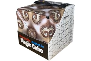 BLITZHAUS Formwechsel Zauberwürfel – Infinity Cube - Magnetwürfel 3D - Anti Stress Spielzeug - 36 Seltenerdmagnete - Über 70 Formen Verwandelbar (Gobi Brown)