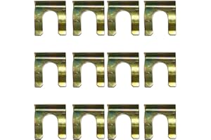 IUSOT 12 Stück Clutch Cable Brake Line Clamp Clips Set - Metall Bremsleitungshalter U-Form Bremsschlauch Halteklammer, Ersatz Schlauch Halteclip für Feststellbremse und Auto Schlauchsysteme #01