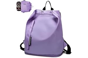 Keyck Sac à Dos Sport Femme Fille Etanche Sac Gym avec Compartiment Chaussure y Poche Humide Petit Leger Sac Piscine Imperméable Loisir Sac d'école pour Voyage Weekend Fitness Randonnée College,Violet