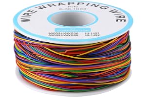 8-Color Electronic Test Leads Kit with Silicone Insulated Tinned Copper Wires for Multimeter Testing and Prototyping Projects, Durable Jumper Wires for Electronics DIY