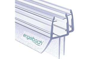 Engelbach® Guarnizione doccia sottoporta 2x 60cm con adattamento perfetto per porte in vetro da 5-8mm - Guarnizione box doccia con bordo in gomma extra spesso - per tutti i tipi di doccia