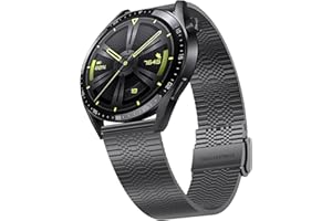 Songsier Paski Huawei Watch GT 3 46mm, Metalowy pasek do Huawei Watch GT 2 46mm, Huawei Watch GT 3 Pro/GT 2 Pro/GT 2e/ GT Active/Watch 3, Galaxy Watch 3 45mm/Galaxy Watch 46mm/Gear S3/Gear 2
