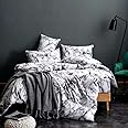 MMM single size Bedsheet 4pcs One Set High Cotton Quality Bedding Set Duvet Cover (Gray)