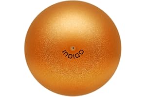 DRUNA Pelota de Gimnasia Rítmica de Metalizada + Glitter de PVC 15 cm 300 gr, Aparto de Gimnasia, Pelota de Ejercicio