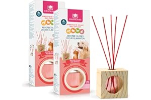 CRISTALINAS Pet Odour Eliminating Reed Diffusers Red Berries Scent - 30ml Air Fresheners for Home - Lasts upto 4 weeks - Reed Diffusers for Home - Pack of 2
