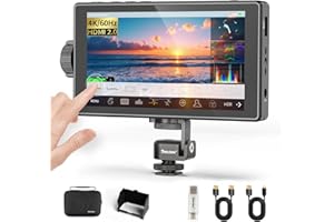 Desview A5 Kamera Field Monitor Touchscreen 5,5 Zoll, Camera Monitor Full HD 1920x1080 IPS mit 4K HDMI 2.0 Loop In/Out, 3D LUT Video Peaking Focus Assist für DSLR