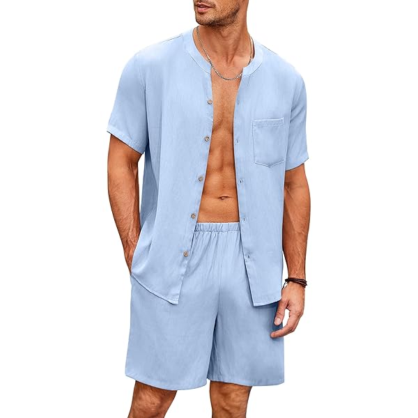 Pijama Corto Hombre Pijama TRAMAS+ Hombre Manga Corta Y Pantalón