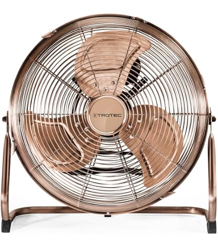 Ventilateur Sur Pied Vintage En Bois Et Laiton - Trépied Réglable 35,6 Cm - Décoration Rétro Pour La Maison (127 Cm Haut)