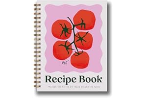 Yop & Tom Recipe Book (A5) - Write Your own Recipe Journal - Family Cookbook - Red Tomatoes