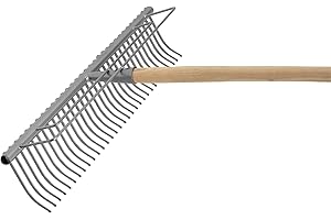 ZUKBEN Flora Rasenrechen 60 cm Breite mit 32 Zinken - extrem robuste Ausführung - ohne Stiel