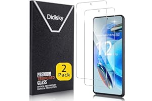 Didisky 2-Unidades Cristal Templado Protector de Pantalla para Xiaomi Redmi Note 12 Pro 4G, Note 12 Pro 5G, Note 12 Pro Plus, Antihuellas, Sin Burbujas, Fácil de Limpiar, 9H Dureza,Transparente