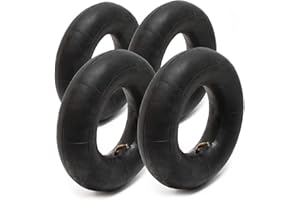 ‎WILTEC Wiltec 4x Standard Schlauch für Reifen Größe 2.80/2.50-4, bis 90 kg Traglast, mit abgewinkeltem Ventil TR87 für Schubkarren, Sackkarren und E-Scooter