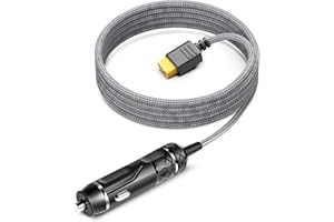 KFD XT60 Cable de Extensión Cargador de Coche Adaptador Mechero 5Feet 16AWG para Ecoflow Delta/River Series, Anker 757 767 Estación de energía Solar Panel Power Station Solar Generator Car Charger