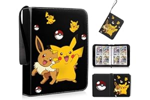 ANNUZOQ Karten Sammelalbum,Sammelalbum Sammelkarten Album,Karten Halter Ordner Buchk,50 Seiten 400 Karten Kapazität,Exquisite Geschenke