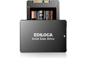 Ediloca 250GB SSD, Internal Solid State Drives, 2.5" SATA SSD 250GB, Up to 520MB/s, 3D NAND TLC, Compatible with Laptop & PC Desktop(ES106 Black)