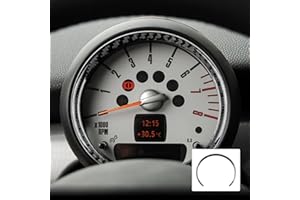 KUNGKIC Telaio del tachimetro in Fibra di Carbonio Decalcomanie Decorative Telaio del tachimetro Interno Compatible with Mini Cooper Hardtop R56 Clubman R55 R57 Accessori Nero
