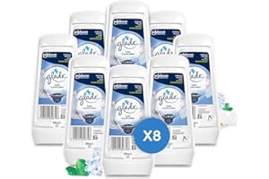 Glade Gel Longue Durée - Parfum Frais - Parfume En Continu - Infusé Aux Huiles Essentielles - Pure Clean Linen - 8 Gels