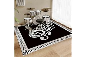 LZREXNVOFXG 140 x 120 cm Alfombrilla para Batería Electronica Alfombrillas de Tambor Alfombra Antideslizantes Antivibración Alfombrilla Insonorizada para Instrumentos Musicales Alfombra para Bateria Acustica