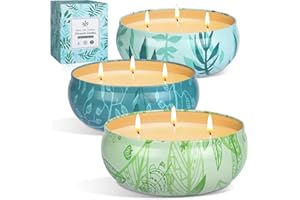 SYLPERVIA Citronella Candles Outdoor,3 Wick 3x12oz Garden Citronella Candle for Home Patio,240 Hours Burning Natural Soy Wax Citronella Candle Bulk for Indoor Outdoor Garden Backyard Camping Summer Candle Gift