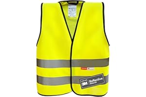 Tomamu Gilet ad alta visibilità per bambini - Gilet rifrangente con chiusura a strappo - Realizzato con materiale rifrangente 3M