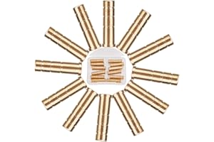 AMIJOUX 12 Pack Arrow Inserts, Archery Arrow Aluminum Inserts for ID 6.2mm Carbon Arrows, Aluminum Brass Inserts Arrow insents Shaft Crossbow Arrow Tips Inserts for Archery Accessories