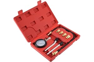 Trintion Engine Compression Test Kit Compression Tester Automotive Petrol Pressure Gauge Diagnostic Tool with Plastic Case Petrol for Vehicles and Motorcycles