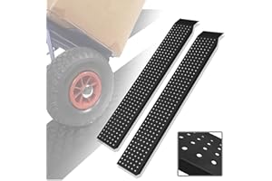 UISEBRT Rampa najazdowa, 2 sztuki, rampa załadunkowa, do 400 kg – 135 cm, stal ocynkowana, szyna załadunkowa, antypoślizgowa rampa do przyczepy, do samochodu, motocykla, kosiarki, kolor czarny