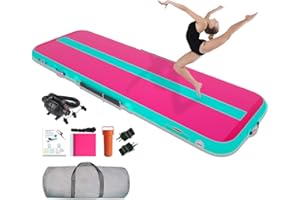 WelandFun Tumbling Matten Aufblasbare Gymnastik 3/4/5/6M Trainingsmatte Kohlefaser Tumble 10/15/20cm Dick Gymnastikmatte Turnmatte Bodenmatte Inflatable Yogamatte Taekwondo Matte with Pumpe