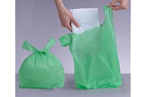 200 x ALIA EXTRA LARGE Adult Incontinence Nappy Sacks | Easy Tie Handles | Apple Scented Sanitary Disposable Bags | 2 Packs of 100