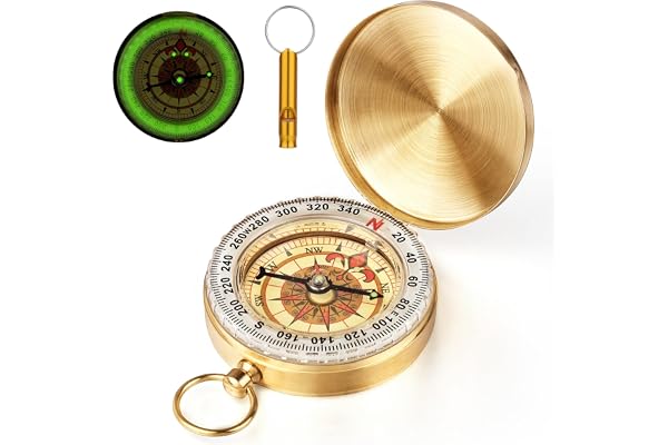 Flintronic Boussole de Navigation, Boussole d'orientation avec Fonction Lumineuse, Boussoles Randonnée, étanche, avec Déclinaison Réglable, pour Lecture Carte Expédition Navigation Course Orientation