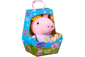 Peppa Pig Baby Evie with Blanket, Plush Preschool Toys, Cuddly Baby Toys