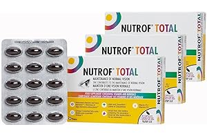 THEA PHARMA Nutrof Total Capsules – Once Daily Food Supplement with Lutein, Zeaxanthin, Omega 3, and Antioxidants | 3 Pack of 30 Capsules (1 Capsule per Day - 3-Month Supply)