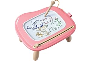 KOKODI Spielzeug ab 1 2 Jahr, Magnetische Zeichentafel Schreibtafel für Kinder, Montessori ab 1 2 3 Jahre alte Babyjungen Mädchen Geburtstag Ostern Geschenke (Rosa)
