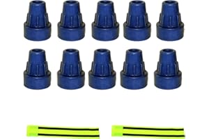 ‎OLANMARP Ossenberg Krückenkapseln blau 16 mm + Olanmarp Klettarmband mit Streifen 2 Stück (10 Stück Krückenkapsel)