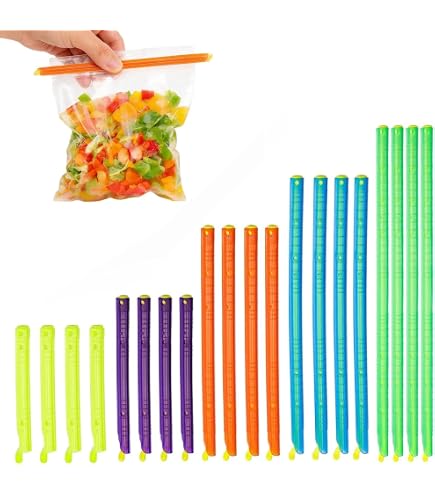 15 Wiederverschließbare Beutelclips – 5 Größen Von 8,5 Bis 28,5 Cm, Aus PP, Luftdicht, Für Snacks, Mehl & Co.