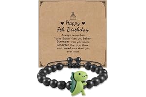 BOCHOI Boys Dinosaur Bracelets Son Gifts Personalised Gifts for Son Bracelet From Mum Dad Graduation Jewellery 5-8 Birthday Gifts for Boys First Day at School Back to School Gifts for Nephew Grandson