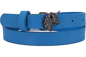 EANAGO Ceinture enfant 'Licorne' pour fille (maternelle & primaire, tour de hanches 47-62 ou 57-62 cm), avec boucle de licorne