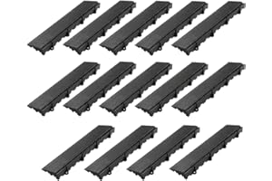BodenMax 14-er Set Seitenteile mit Öse | kompatibel NUR mit BodenMax Fliesen | Schwarz