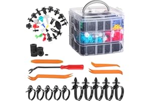 Knpwer 820 Stück Auto Befestigung Clips,Universal Befestigungclips Plastikklips 26 Arten,Türverkleidung Klammern, Stoßstangen Zierleisten Befestigungclips mit Demontage Werkzeuge