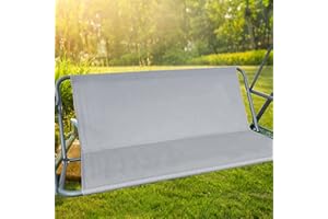 WMLBK Replacement Garden Swing Seat Cover,Durable 900D Oxford Fabric Waterproof & UV Resistant Swing Chair Cover Outdoor Garden Swing Chair Cover (113 * 48 * 48cm（Grey）)