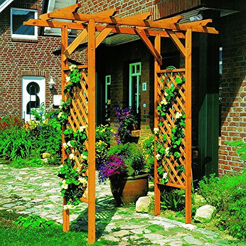 Rosenbogen BAMBERG 200 x 51 x 208 cm Rankhilfe Pergola Laubengang Kiefer massiv