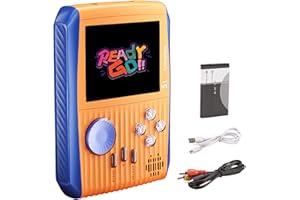 FIOTASY Kids Handheld Game Console Built-in 666 Games, Travel-friendly Video Gaming Console with Rechargeable Battery, Handheld Video Game Console with Color Screen, Handheld Game for Boys Girls