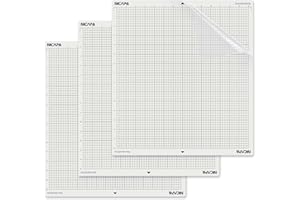 NICAPA Alfombrilla de corte para Silhouette Cameo 4 Pro/Plus [mango estándar, 14 x 15 pulgadas, paquete de 3] Alfombrillas de corte adhesivas y antideslizantes flexibles y rasterizadas, juego de