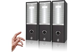 LogicaShop UBOX Set Raccoglitori ad Anelli A4, Faldoni Ufficio con Custodia (Dorso 8, 3Pz Commerciale, Nero)