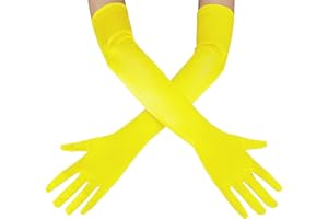 OWITER Long Elbow Satin Gloves for Opera, Evening, Party, Dance, Prom