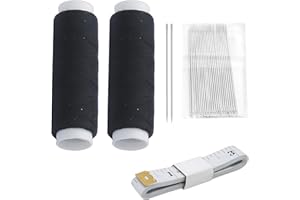 GEGXCN 4 Pcs Black Thread and Needle Kit, Cotton Thread for Sewing, Includes 2 Spools of Thread, 1 Tape Measure, 1 Pack of Sewing Needles, Ideal for Hand and Machine Sewing, and Clothing Repairs